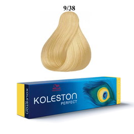 Koleston Perfect, Tinte permanente para el cabello, 9/38 Very Light Blonde Golden Pearl, 60 ml