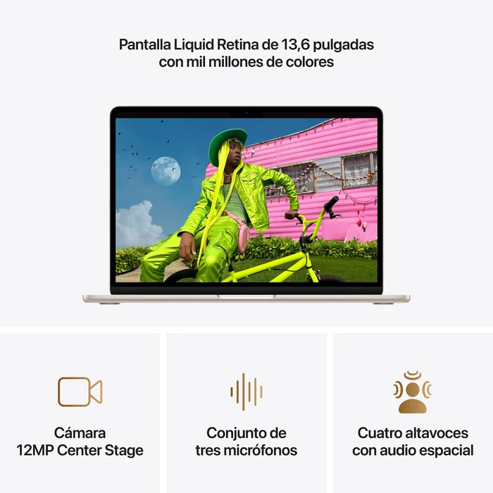 Apple MacBook Air 13,6 Pulgadas Chip M5 24GB 1TB SSD Blanco Estrella