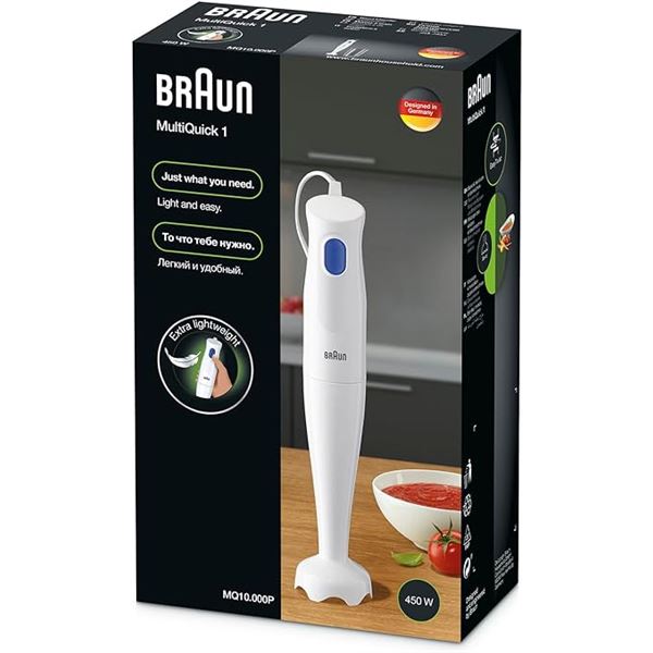Braun MQ10.000PWH Batidora de mano 450W Ligera