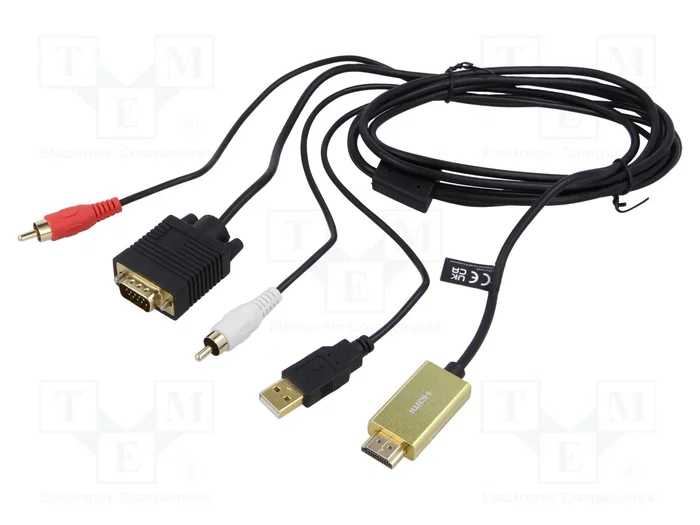 LOGILINK CV0052A Convertidor de 2m Negro LOGILINK CV0052A Convertidor de 2m Negro