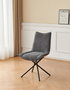 DKD Home Decor Silla Moderno 49.5 x 91 x 54.5 cm (2 Unidades) Poliester Metal