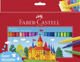 Rotulador Fibra Faber-Castell Escolar Caja De 50