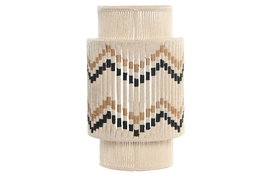 DKD Home Decor Lámpara de Pared Algodón y Yute 23x12x38 cm Crudo/Bicolor