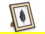 Giftdecor Portafotos Negro Cuerda Madera MDF 20 x 25 cm (Set de 12)