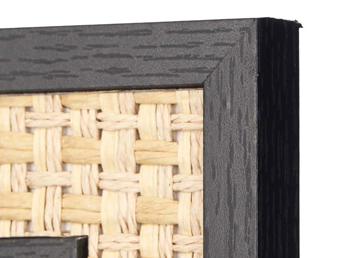 Giftdecor Portafotos Negro Cuerda Madera MDF 20 x 25 cm (Set de 12)
