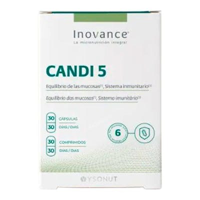 INOVANCE Candi 5 30Comp+30Cap. Complemento Alimenticio Probiótico con Lafti L10 y Lactobacillus rhamnosus GG, Vitamina C y Biotina para Sistema Inmunitario y Mucosas INOVANCE Candi 5 30Comp+30Cap. Complemento Alimenticio Probiótico con Lafti L10 y Lactobacillus rhamnosus GG, Vitamina C y Biotina para Sistema Inmunitario y Mucosas