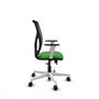 PIQUERAS Y CRESPO Silla de oficina Motilla con mecanismo Sincro/Traslack, verde y negro