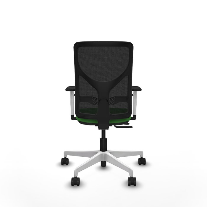 PIQUERAS Y CRESPO Silla de oficina Motilla con mecanismo Sincro/Traslack, verde y negro