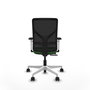 PIQUERAS Y CRESPO Silla de oficina Motilla con mecanismo Sincro/Traslack, verde y negro