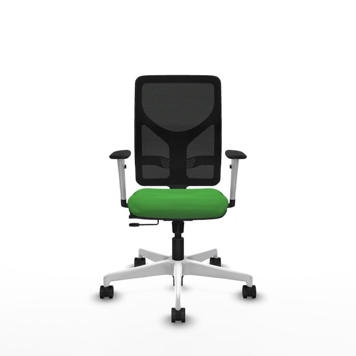 PIQUERAS Y CRESPO Silla de oficina Motilla con mecanismo Sincro/Traslack, verde y negro