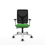 PIQUERAS Y CRESPO Silla de oficina Motilla con mecanismo Sincro/Traslack, verde y negro