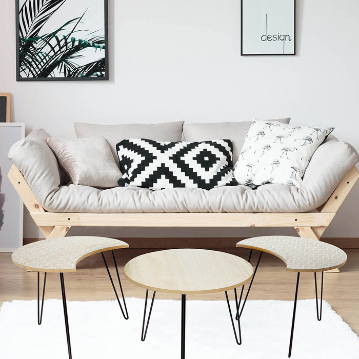 Home Deco Factory JGO. 3 Mesas Auxiliares Puzzle