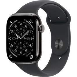 Apple MFD14ZRA Watch Series 11 GPS + Cellular 46 mm Caja Titanio Pizarra Correa Deportiva Negra Talla S/M