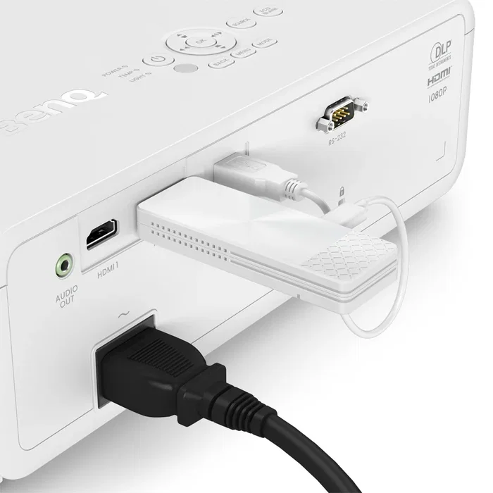 BenQ QP30 Sistema de Presentación Inalámbrico HDMI 4K | Mochila Blanca | AirPlay/Miracast | 720p, 1080p, 4K | Modelo AM8270