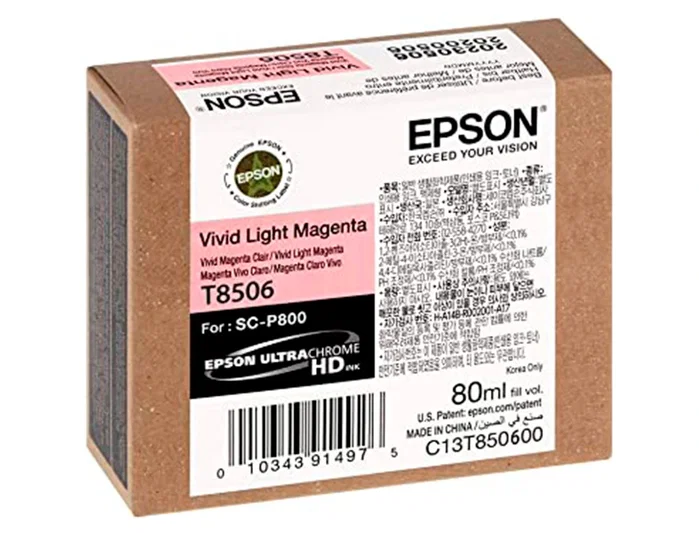 Epson Cartucho de Tinta Magenta Claro Vivo C13T85060N 80 ml Epson Cartucho de Tinta Magenta Claro Vivo C13T85060N 80 ml