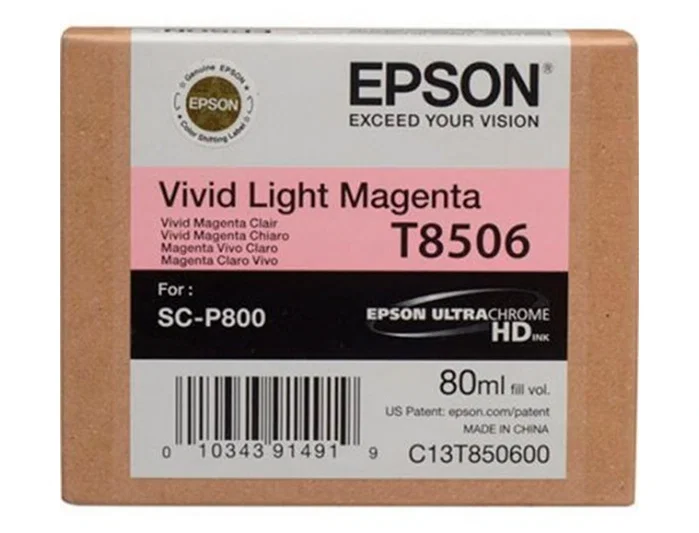 Epson Cartucho de Tinta Magenta Claro Vivo C13T85060N 80 ml Epson Cartucho de Tinta Magenta Claro Vivo C13T85060N 80 ml