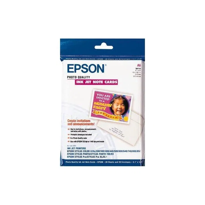 Epson C13S041147 10 Tarjetas A6 + 10 Sobres Epson C13S041147 10 Tarjetas A6 + 10 Sobres