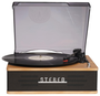 Denver VPB-262LW Tocadiscos con Bluetooth y Altavoces Integrados, Negro/Madera