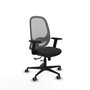 PIQUERAS Y CRESPO Silla de oficina Cilanco con mecanismo Sincro/Traslack, Negro y Gris