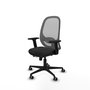 PIQUERAS Y CRESPO Silla de oficina Cilanco con mecanismo Sincro/Traslack, Negro y Gris