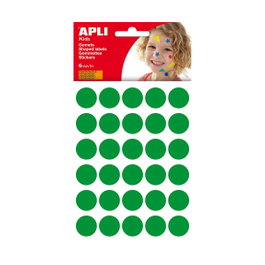 Apli Gomets redondos ø20 mm verde, 180 uds