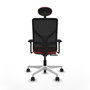 PIQUERAS Y CRESPO Silla de oficina Motilla Naranja oscuro/Negro con Brazos 3D