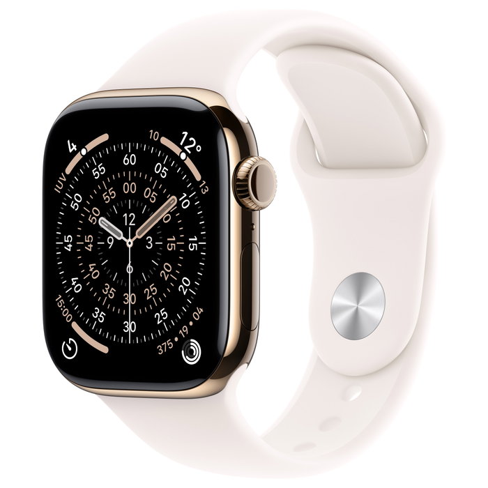 Apple Watch Series 11 GPS + Cellular 46 mm Titanio Dorado con Correa Deportiva Rosa Claro S/M Apple Watch Series 11 GPS + Cellular 46 mm Titanio Dorado con Correa Deportiva Rosa Claro S/M