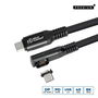 MicroConnect Cable USB-C a USB-C 0.5m Angulado Premium Magnético Silicona 240W 8K 40Gbps USB4