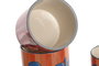 DKD Home Decor Set de 3 Maceteros de Cerámica Multicolor Hola Ciao Bonjour