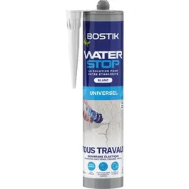 Bostik Waterstop Membrana Impermeabilizante para Reparación de Fugas, Cartucho 290 ml, Blanco