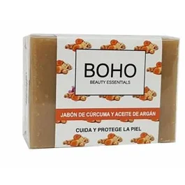 BOHO Jabon Pastilla Curcuma Y Argan 100Gr Para Manos Y Cuerpo Todo Tipo De Pieles