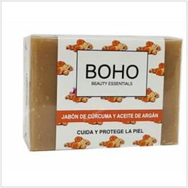 BOHO Jabon Pastilla Curcuma Y Argan 100Gr Para Manos Y Cuerpo Todo Tipo De Pieles