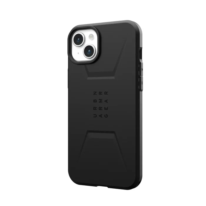 Urban Armor Gear Funda Rugged Case Civilian Series para Apple iPhone 15 Plus 6.7 Pulgadas Negro | Resistente a Impactos y Golpes | Carga Inalámbrica