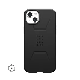 Urban Armor Gear Funda Rugged Case Civilian Series para Apple iPhone 15 Plus 6.7 Pulgadas Negro | Resistente a Impactos y Golpes | Carga Inalámbrica