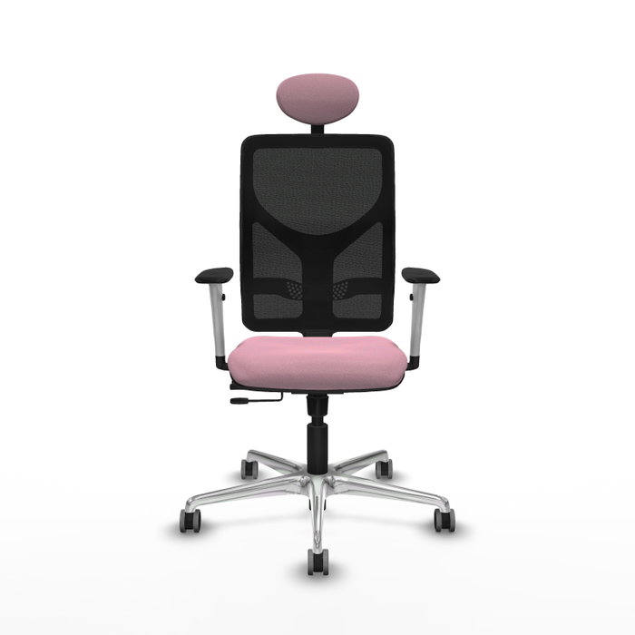 PIQUERAS Y CRESPO Silla de oficina Motilla Rosa con mecanismo Sincro/Traslack