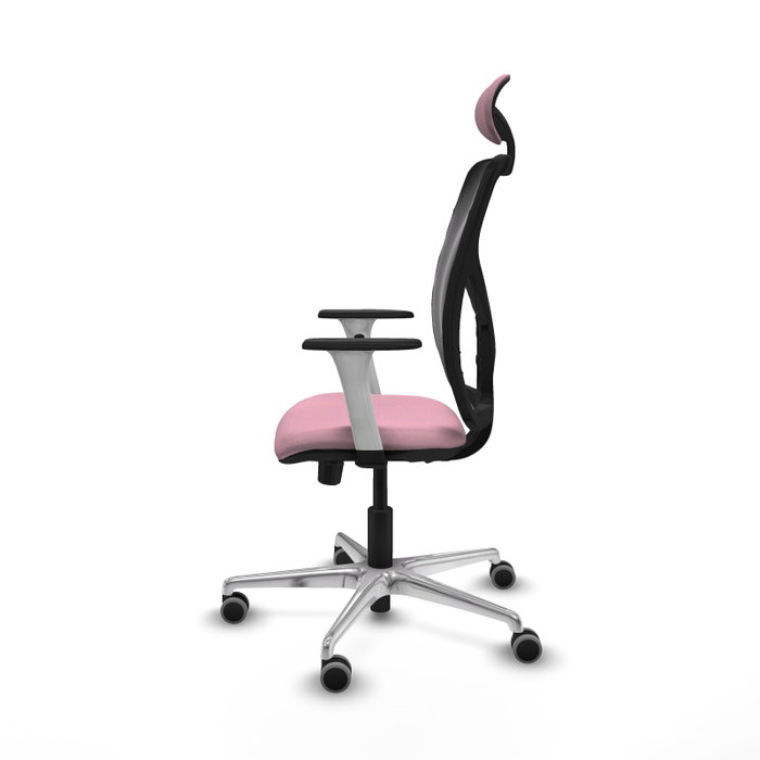 PIQUERAS Y CRESPO Silla de oficina Motilla Rosa con mecanismo Sincro/Traslack