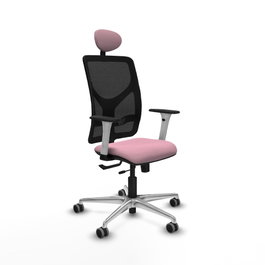 PIQUERAS Y CRESPO Silla de oficina Motilla Rosa con mecanismo Sincro/Traslack