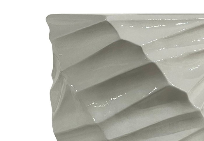 DKD Home Decor Macetero de Fibra de Vidrio Blanco 35x35x71,5 cm