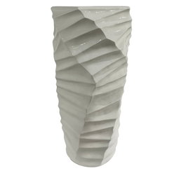 DKD Home Decor Macetero de Fibra de Vidrio Blanco 35x35x71,5 cm