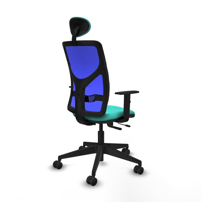 PIQUERAS Y CRESPO Silla de oficina Motilla con mecanismo Sincro/Traslack, Turquesa y Azul PIQUERAS Y CRESPO Silla de oficina Motilla con mecanismo Sincro/Traslack, Turquesa y Azul