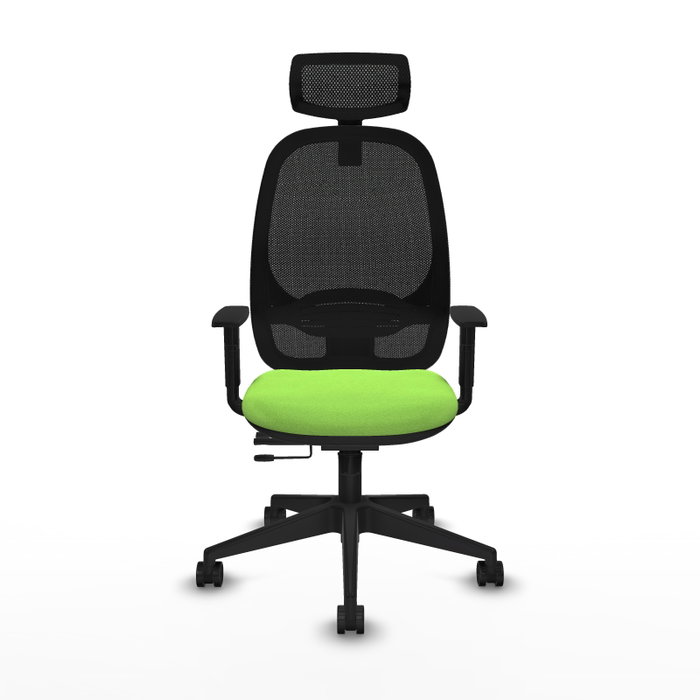 PIQUERAS Y CRESPO Silla de oficina Cilanco Pistacho/Negro con Mecanismo Sincro/Traslack