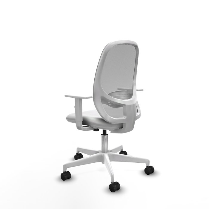 PIQUERAS Y CRESPO Silla de oficina Cilanco con mecanismo Sincro, Blanco y Gris