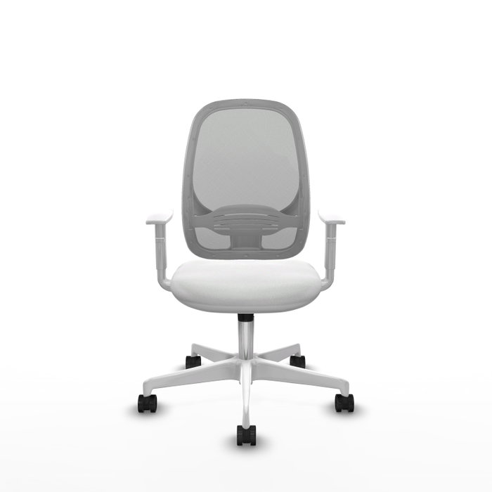 PIQUERAS Y CRESPO Silla de oficina Cilanco con mecanismo Sincro, Blanco y Gris