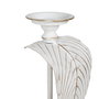 Portavelas Hoja Blanco Metal Decoración 20 X 19 X 92 cm