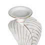 Portavelas Hoja Blanco Metal Decoración 20 X 19 X 92 cm