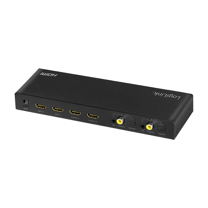 LogiLink HDMI switch 4x2-Port Matrix 4K/60 Hz HDR
