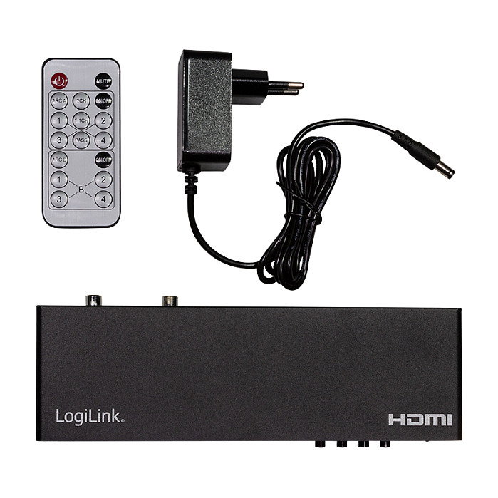 LogiLink HDMI switch 4x2-Port Matrix 4K/60 Hz HDR