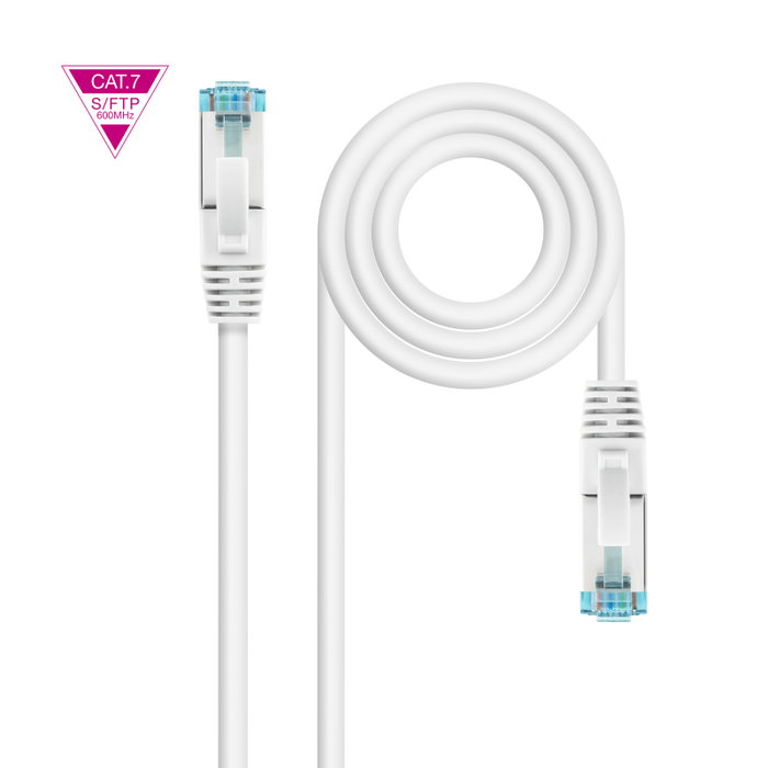 Nanocable Cable de Red Cat.7 LSZH SFTP PIMF AWG26 Blanco 50 cm Nanocable Cable de Red Cat.7 LSZH SFTP PIMF AWG26 Blanco 50 cm
