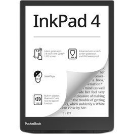 PocketBook InkPad 4 7.8" 32 GB E-reader - Pantalla E Ink Carta 1200, Luz SMARTlight Ajustable, Resistente al Agua IPX8, Compatible con Audiolibros y Text-to-Speech