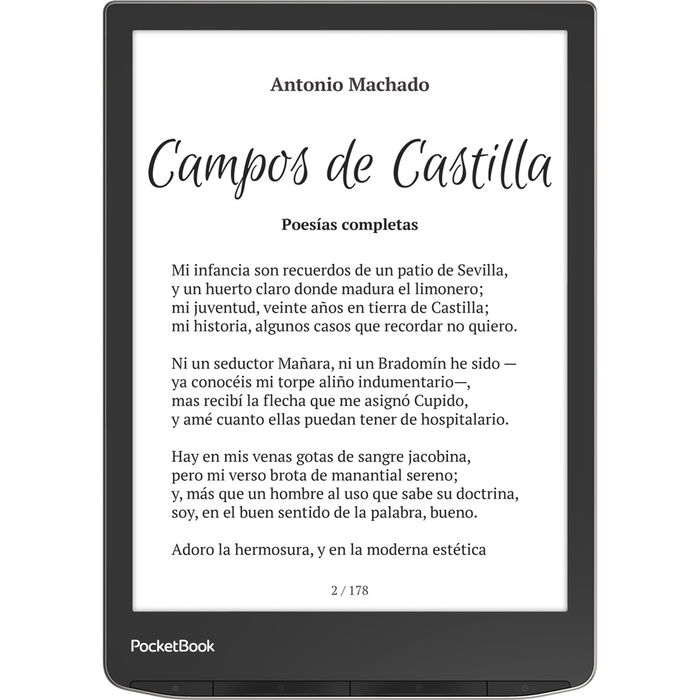 PocketBook InkPad 4 7.8" 32 GB E-reader - Pantalla E Ink Carta 1200, Luz SMARTlight Ajustable, Resistente al Agua IPX8, Compatible con Audiolibros y Text-to-Speech